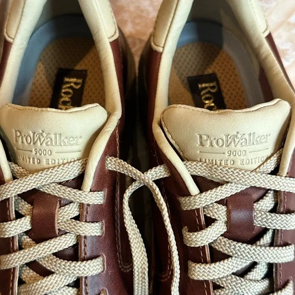 NWOT Rockport Brown and Cream Leather 9000 Prowalkers - Picture 12 of 15